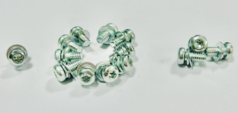 盘头梅花三组合螺钉，三价彩